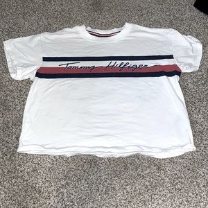 White blue and red Tommy Hilfiger.